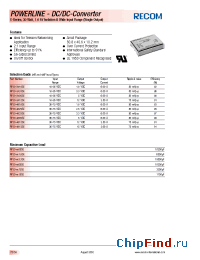 Datasheet RP30-4818SE manufacturer Recom